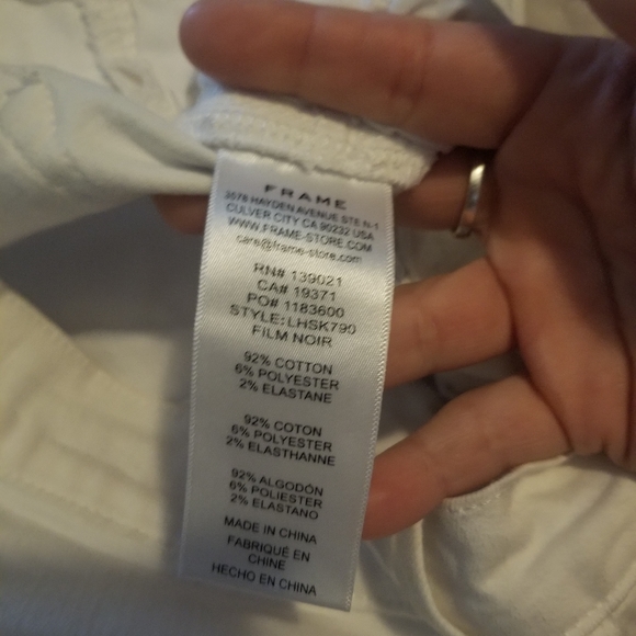 Frame Le High Skinny in Blanc Size 27 - Picture 6 of 7